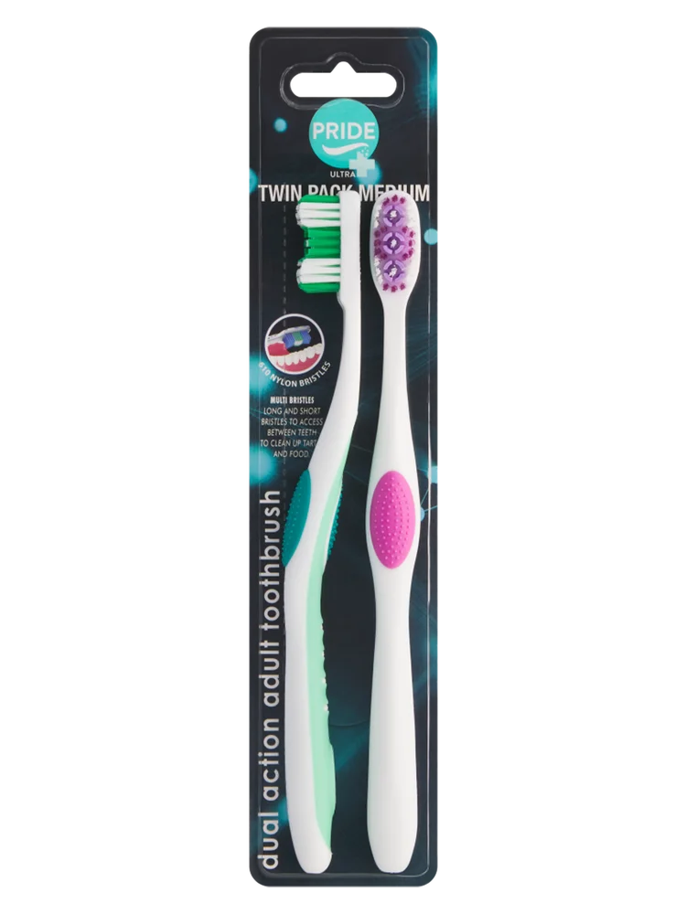 Pride Ultra Plus Twin Pack Toothbrush Medium