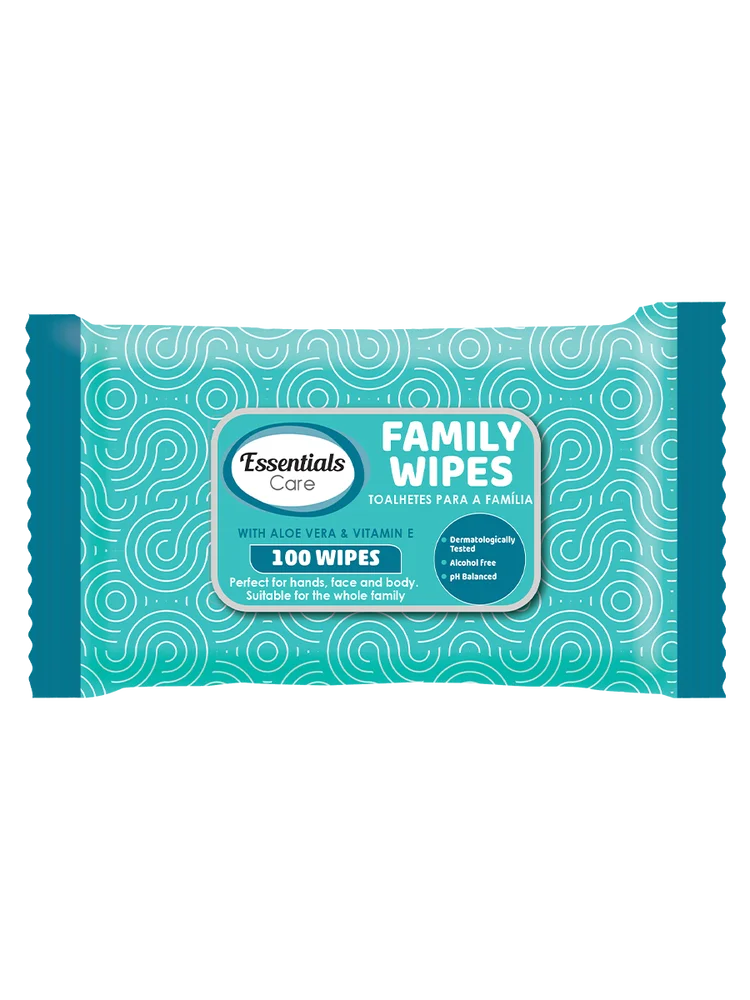 Essentials Care Family Wipes 100