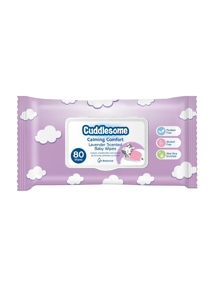 Cuddlesome Lavender Calming Comfort Wipes 80s