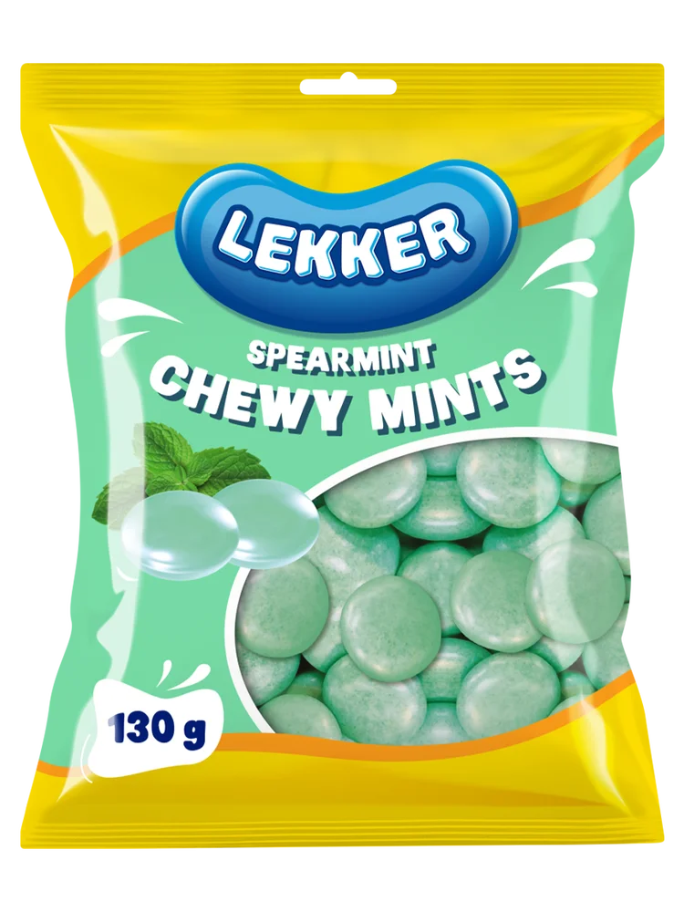 Lekker Spearmint Chewy Mints 130g Sweets