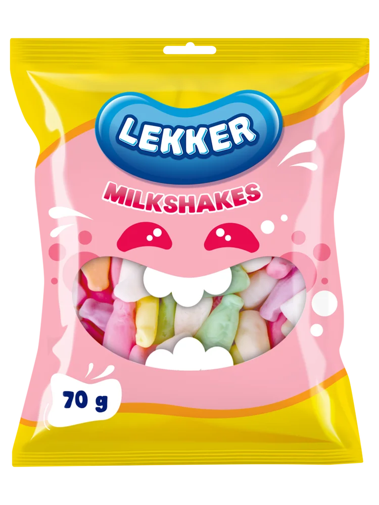 Lekker Milkshakes 70g Sweets
