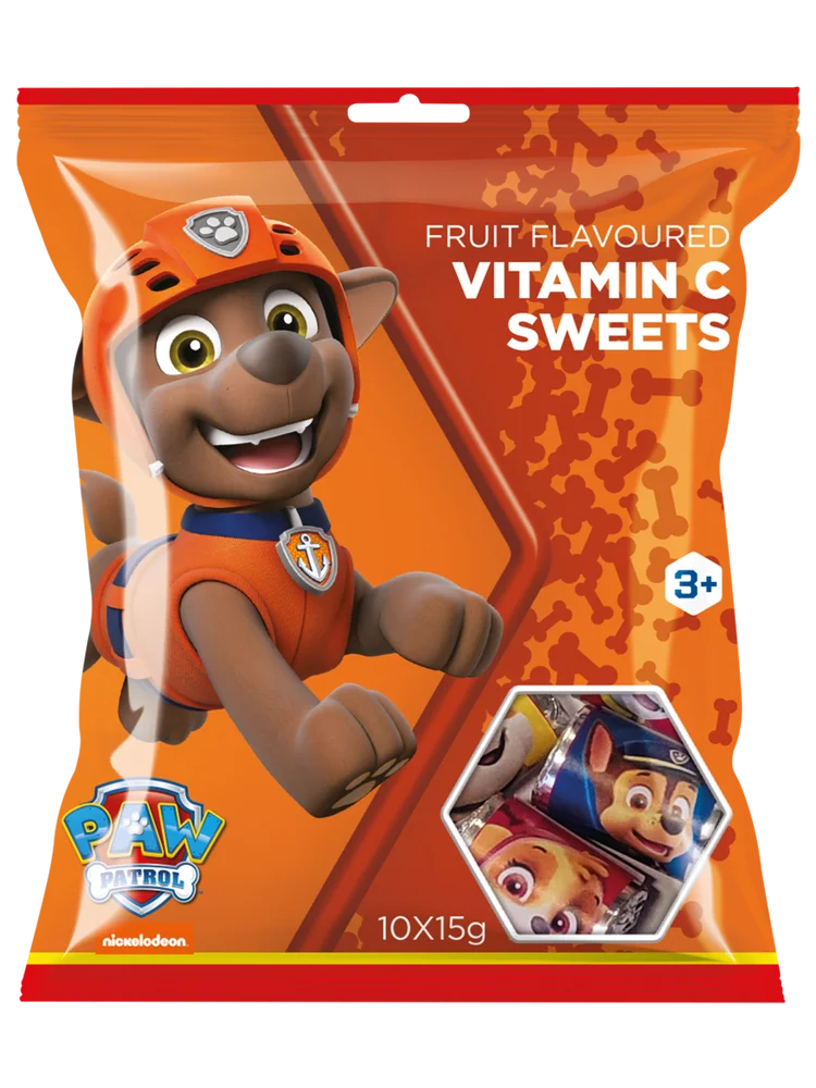 Lekker Paw Patrol Vit C Rolls 12S Sweets