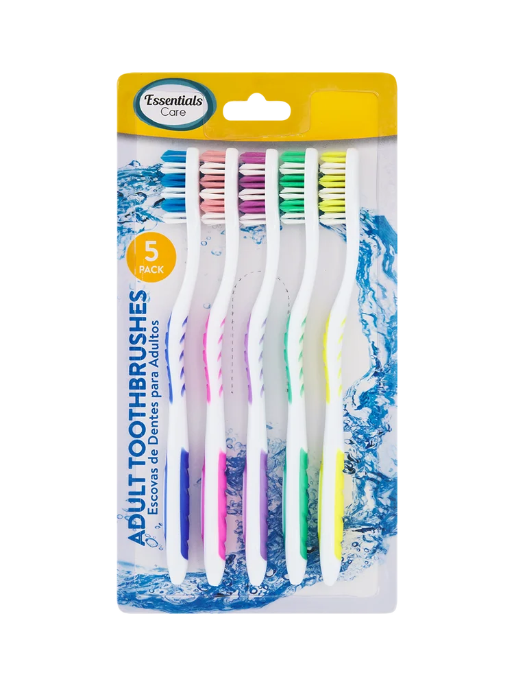 Essentials Care 5 Pack Toothbrushes