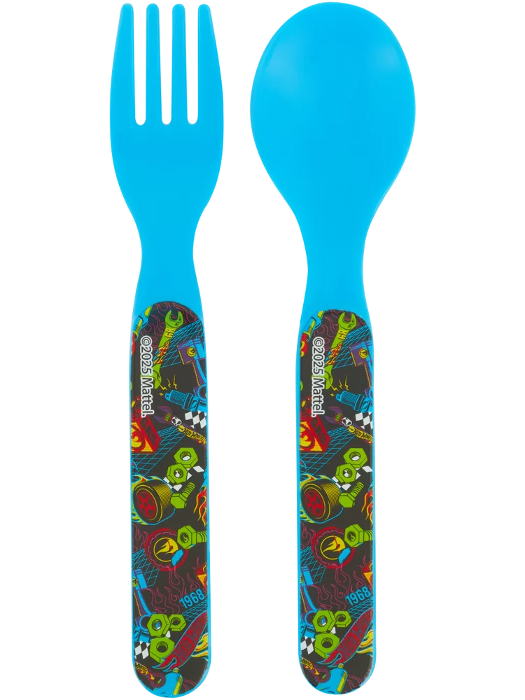 Hot Wheels Spoon & Fork Set