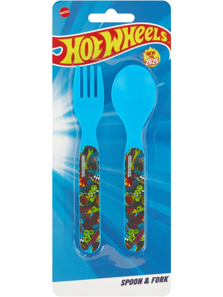 Hot Wheels Spoon & Fork Set