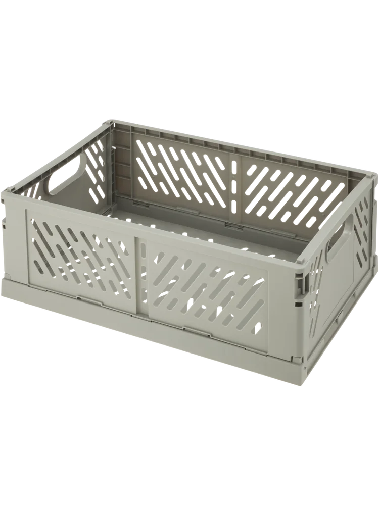 Large Grey Foldable Storage Crate